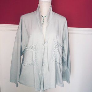 RARE Christine Damen Tie Front Jacket/Cardigan